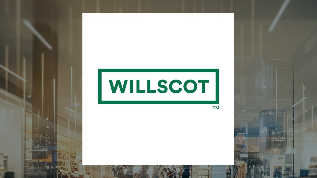 WillScot Mobile Mini logo with Consumer Discretionary background