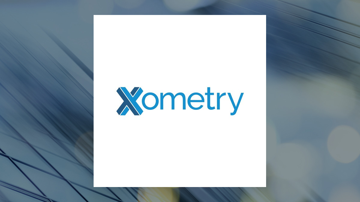 Xometry logo with Industrial Products background