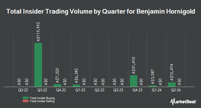 Insider Buying and Selling by Quarter for Benjamin Hornigold (ASX:BHD)