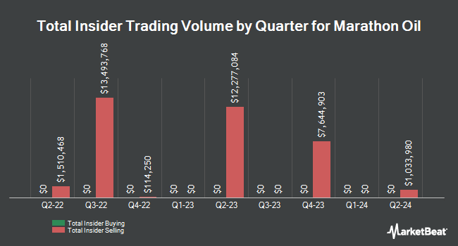 Insider Buying and Selling by Quarter for Marathon Oil (NYSE:MRO)