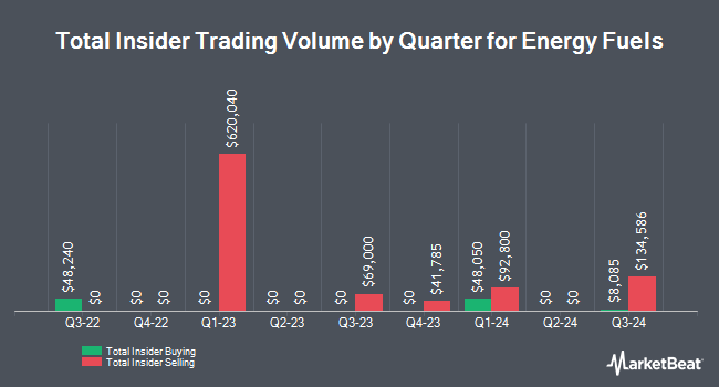 Insider Buying and Selling by Quarter for Energy Fuels (NYSE:UUUU)