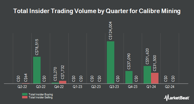 Insider Buying and Selling by Quarter for Calibre Mining (TSE:CXB)